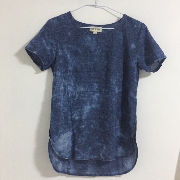 Anthropologie Tops - ❌ SOLD ❌ Cloth & Stone Dyed Grid Slit Top